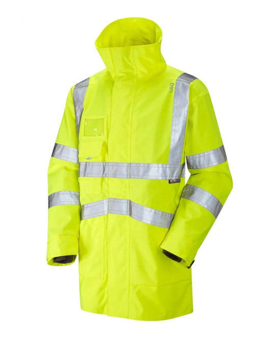 A04-Y-LEO - CLOVELLY ISO 20471 Class 3 Breathable Executive Anorak Yellow