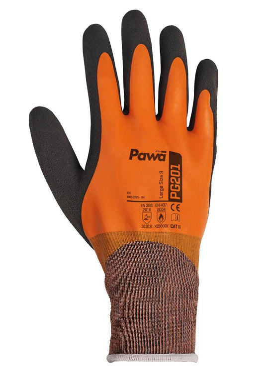 Pawa PG201 Water-Repellent Industrial Gloves Wet Dry Nitrile Work Glove