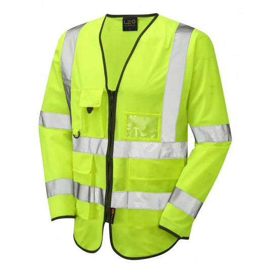 LEO WRAFTON ISO 20471 Class 3 Sleeved Superior Waistcoat Yellow