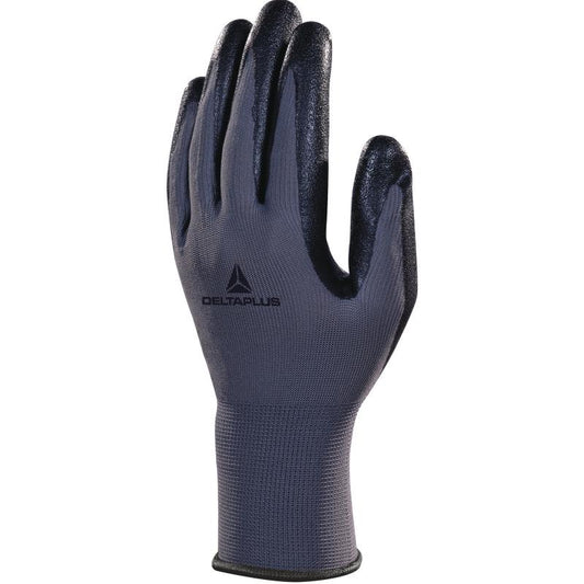 DeltaPlus VE722 POLYESTER KNITTED - NITRILE FOAM PALM WORK GLOVE